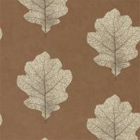Oak Filigree Wallpaper - Copper/Graphite