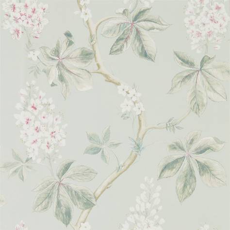 Sanderson Woodland Walk Wallpapers Chestnut Tree Wallpaper - Seaspray/Peony - DWOW215710