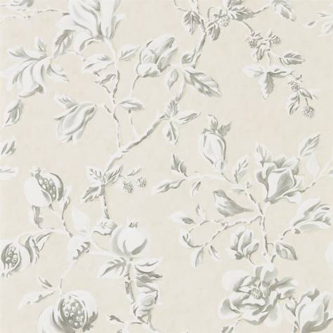Sanderson Woodland Walk Wallpapers Magnolia & Pomegranate Wallpaper - Ivory/Charcoal - DWOW215726