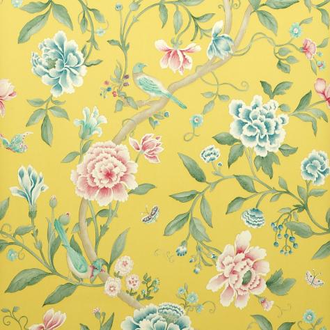 Sanderson Caverley Wallpapers Porcelain Garden Wallpaper - Rose/Linden - DCAVPO102