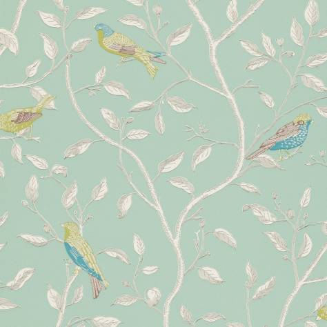 Sanderson Options 10 Wallpapers Finches Wallpaper - Duckegg - DOPWFI103