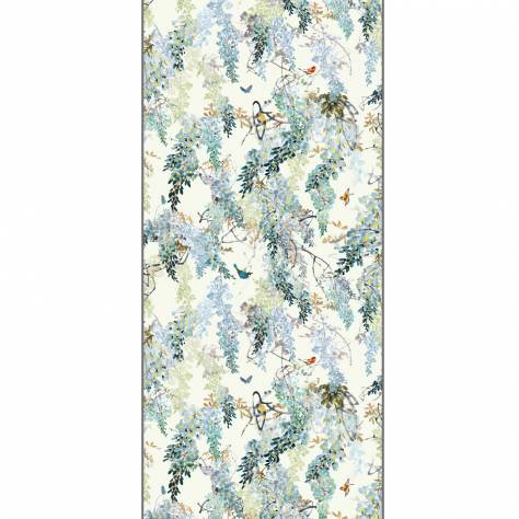 Sanderson Waterperry Wallpapers Wisteria Falls Wallpaper - Aqua PANEL A - DWAP216298