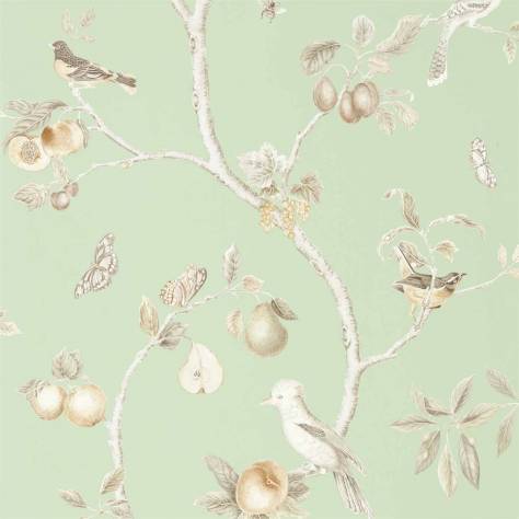 Sanderson Art of the Garden Wallpapers Fruit Aviary Wallpaper - Sage/Neutral - DART216311