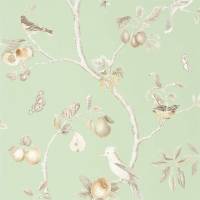 Fruit Aviary Wallpaper - Sage/Neutral