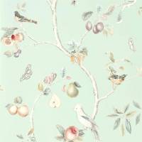 Fruit Aviary Wallpaper - Duck Egg/Multi