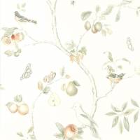 Fruit Aviary Wallpaper - Ivory/Mineral
