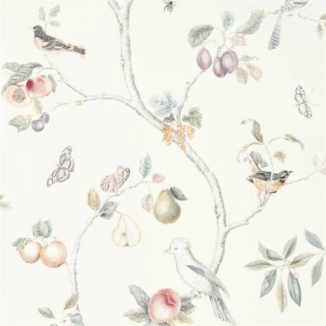 Sanderson Art of the Garden Wallpapers Fruit Aviary Wallpaper - Cream/Multi - DART216314
