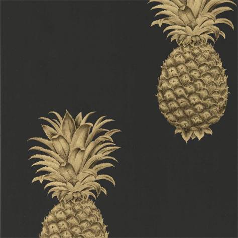 Sanderson Art of the Garden Wallpapers Pineapple Royale Wallpaper - Graphite/Gold - DART216326