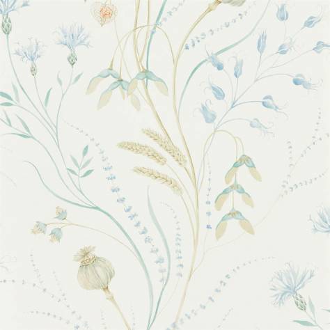 Sanderson Embleton Bay Wallpapers Summer Harvest Wallpaper - Cornflower/Wheat - DEBB216496