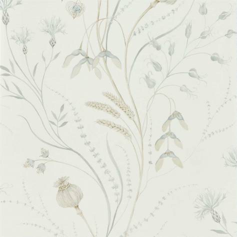Sanderson Embleton Bay Wallpapers Summer Harvest Wallpaper - Silver/Chalk - DEBB216498