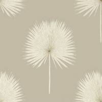 Fan Palm Wallpaper - Linen / Gilver