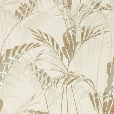 Sanderson Glasshouse Wallpapers Palm House Wallpaper - Linen / Gilver - DGLW216644