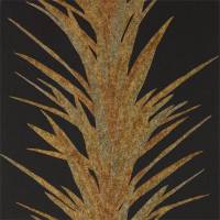 Yucca Wallpaper - Charcoal / Gold