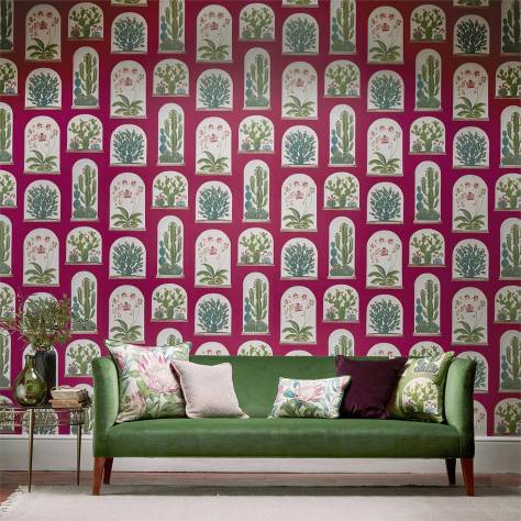 Sanderson Glasshouse Wallpapers Terrariums Wallpaper - Rhodera / Multi - DGLW216657