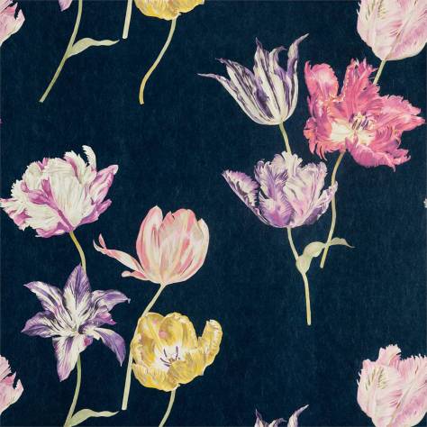 Sanderson Glasshouse Wallpapers Tulipomania Wallpaper - Ink - DGLW216667