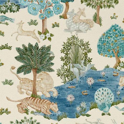 Sanderson Caspian Wallpapers Pamir Garden Wallpaper - Cream / Nettle - DCPW216766