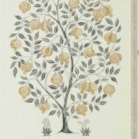 Anaar Tree Wallpaper - Charcoal / Gold