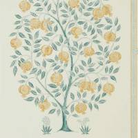 Anaar Tree Wallpaper - English Grey / Woad