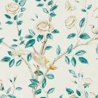Andhara Wallpaper - Teal / Cream