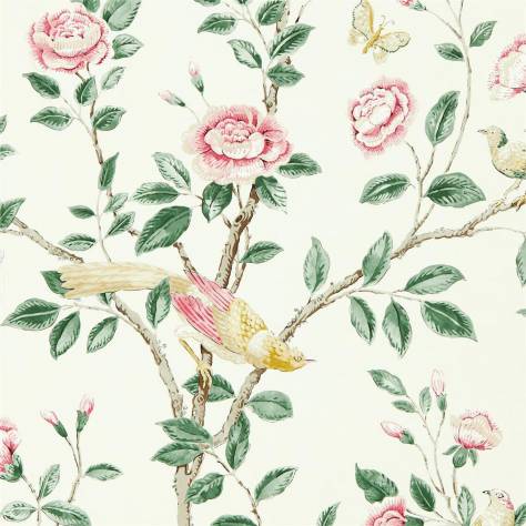 Sanderson Caspian Wallpapers Andhara Wallpaper - Rose / Cream - DCPW216795
