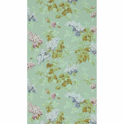 Sanderson One Sixty Wallpapers Sommerville Wallpaper - Mint/Plum - DOSW217049
