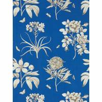 Etchings & Roses Wallpaper - French Blue