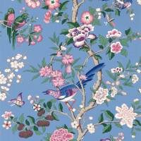 Chinoiserie Hall Wallpaper - Blueberry/Purple