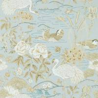 Crane & Frog Wallpaper - Sky/Honey