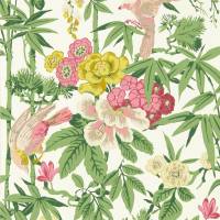 Bamboo & Birds Wallpaper - Scalion Green