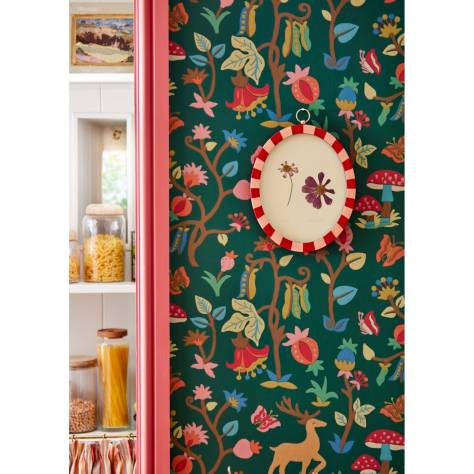 Sanderson Arboretum Wallpapers Forest of Dean Wallpaper - Mulberry/Multi - DABW217218