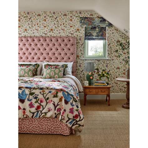 Sanderson Arboretum Wallpapers Arils Garden Wallpaper - Blue Clay/Pink - DABW217236