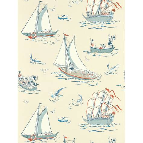 Sanderson Disney Home x Sanderson Wallpapers Donald Nautical Wallpaper - Sea Salt - DDIW217282