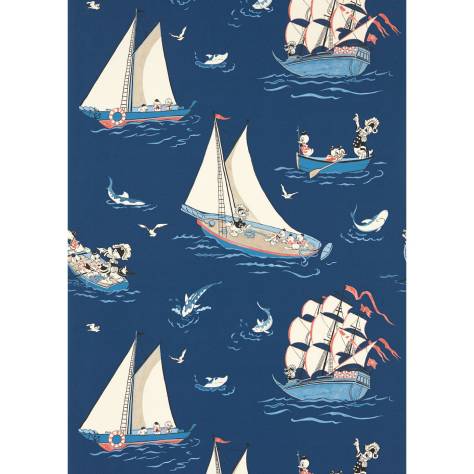 Sanderson Disney Home x Sanderson Wallpapers Donald Nautical Wallpaper - Night Fishing - DDIW217283