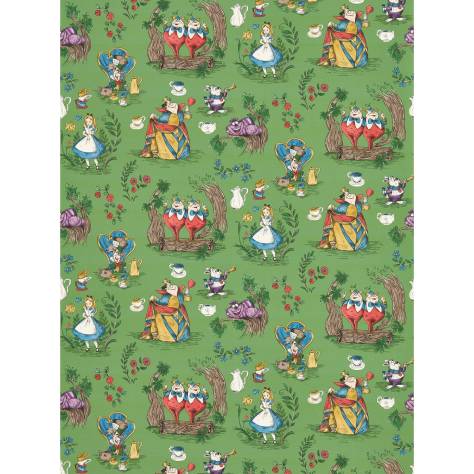 Sanderson Disney Home x Sanderson Wallpapers Alice in Wonderland Wallpaper - Gumball Green - DDIW217285