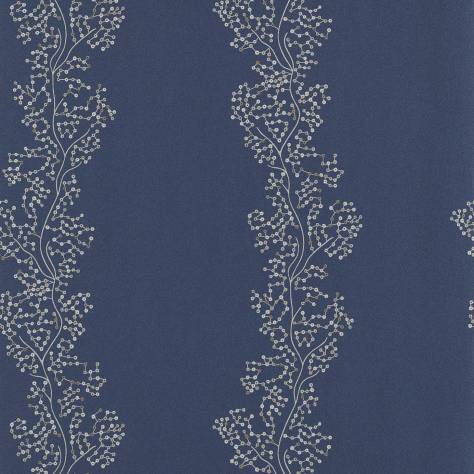 Sanderson Aegean Wallpapers Sparkle Coral Wallpaper - Silver/Indigo - DAEG213039