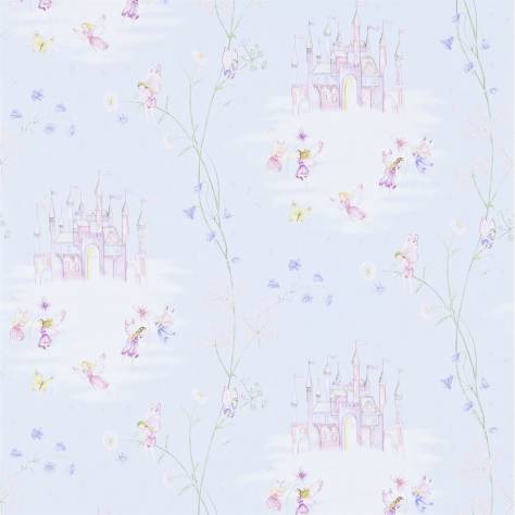 Sanderson Abracazoo Fabrics & Wallpapers Fairy Castle Wallpaper - Blue - DLIT214045