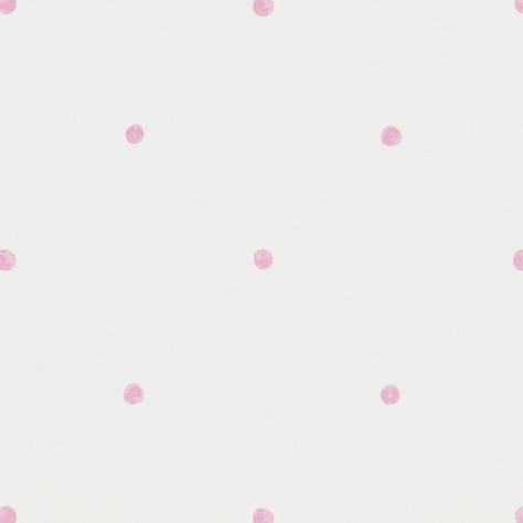 Sanderson Abracazoo Fabrics & Wallpapers Polka Wallpaper - Pink/Cream - DLIT214049