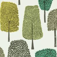 Cedar Wallpaper - Slate/Apple/Ivy