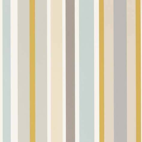 Scion Guess Who? Wallpapers Jelly Tot Stripe Wallpaper - Slate/Biscuit/Maize - NSCK111262
