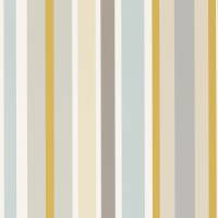 Jelly Tot Stripe Wallpaper - Slate/Biscuit/Maize