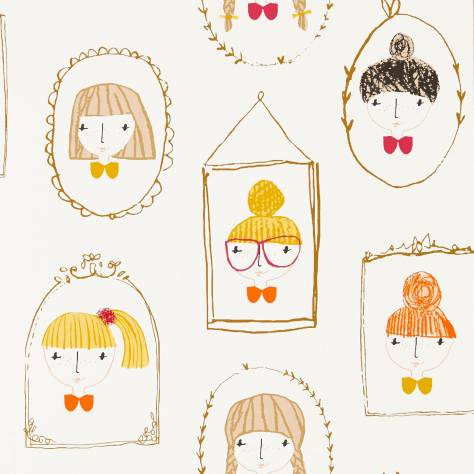 Scion Guess Who? Wallpapers Hello Dolly Wallpaper - Sunshine/Tangerine - NSCK111266