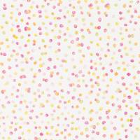 Lots of Dots Wallpaper - Blancmange/Raspberry/Citrus