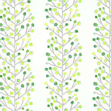 Scion Esala Wallpapers Berry Tree Wallpaper - Emerald / Lime / Chalk - NESW112264