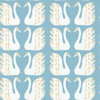 Swim Swam Swan Wallpaper - Sky/Chai