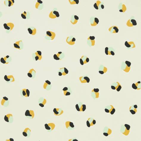 Scion Garden of Eden Wallpapers Leopard Dots Wallpaper - Pebble/Sage - NART112811