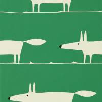 Mr Fox Wallpaper - Mint Leaf