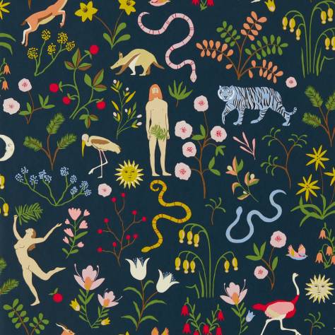 Scion Garden of Eden Wallpapers Garden of Eden Wallpaper - Midnight - NART112795