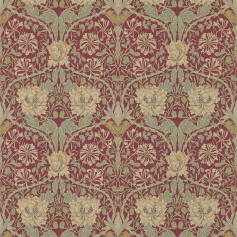 William Morris & Co Archive III Wallpapers Honeysuckle & Tulip Wallpaper - Red/Gold - DM3W214700