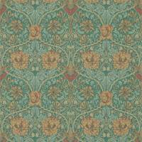 Honeysuckle & Tulip Wallpaper - Emerald/Russet