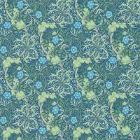 Morris Seaweed Wallpaper - Cobalt/Thyme